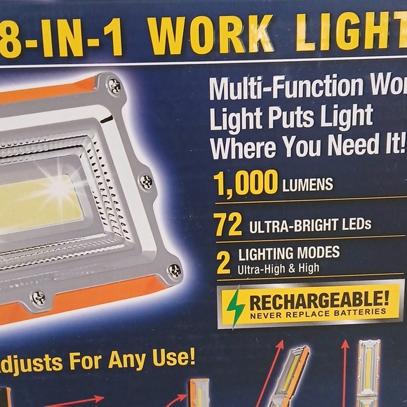 Handy Brite Ultra-Bright 8-in-1 Cordless Work Light - Picture 2 of 4